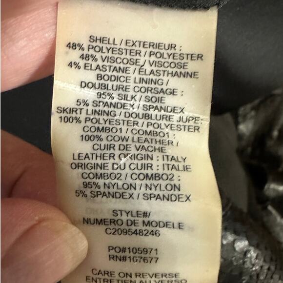 Alice + Olivia Leather Mini Dress New - Picture 8 of 10